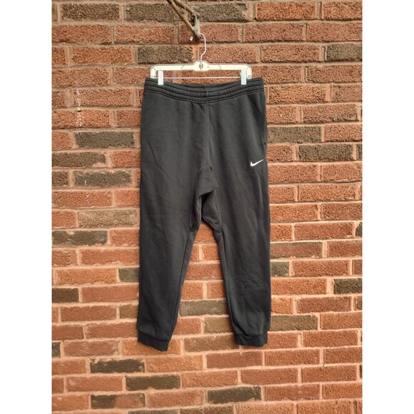 Nike Sportswear Club Fleece Pants Joggers Mens Size Large Black Soft Classic - Picture 1 of 6